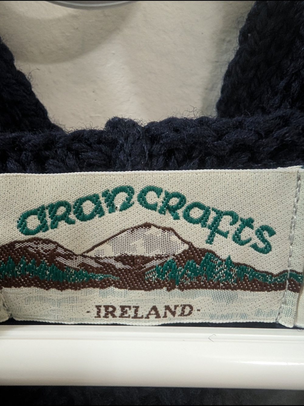 Aran Crafts Navy Hooded Cable-Knit Zip Cardigan - Picture 6 of 11